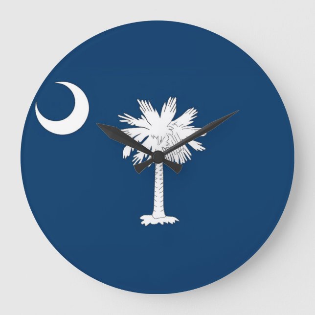 Grande Horloge Ronde Drapeau de la Caroline du Sud (Recto)