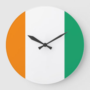 Grande Horloge Ronde Drapeau de la Côte d'Ivoire