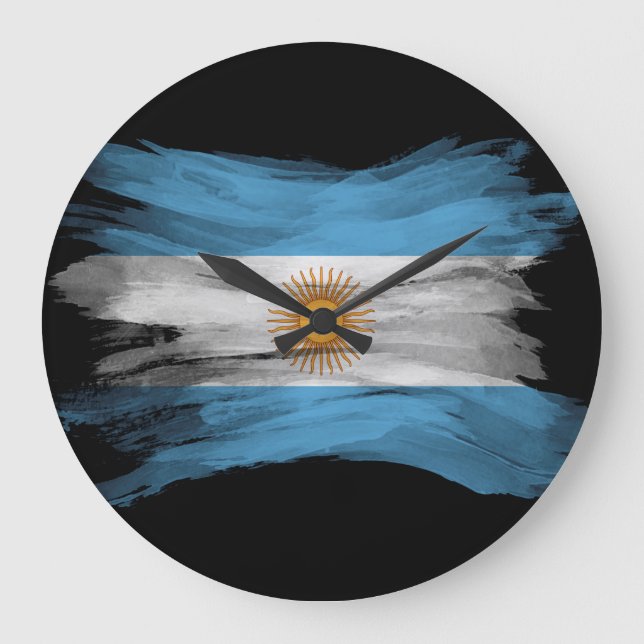 Grande Horloge Ronde Drapeau de l'Argentine bracelet, drapeau national (Recto)