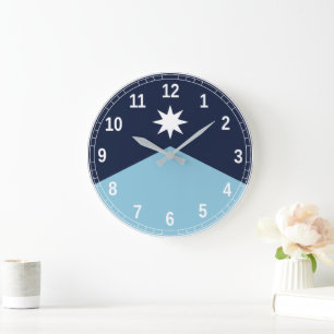 Grande Horloge Ronde Drapeau de l'État rebelle du Minnesota