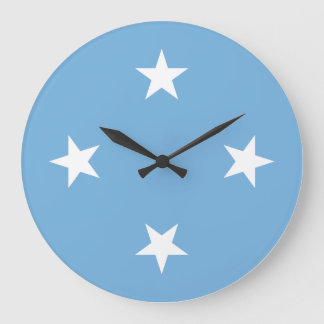 Grande Horloge Ronde Drapeau de Micronésie