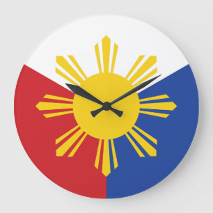 Grande Horloge Ronde Drapeau des Philippines