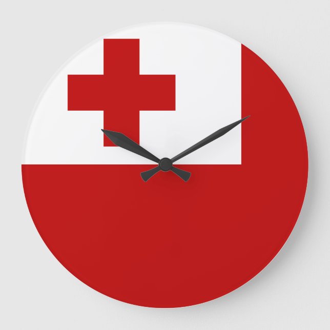 Grande Horloge Ronde Drapeau des Tonga (Recto)