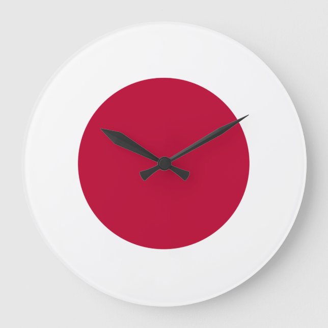Grande Horloge Ronde Drapeau du Japon (Recto)