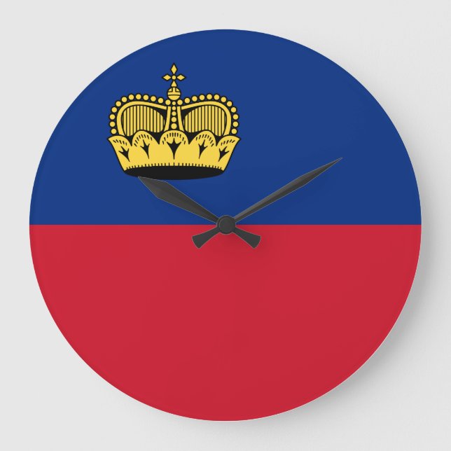 Grande Horloge Ronde Drapeau du Liechtenstein (Recto)