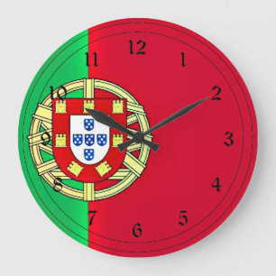 Grande Horloge Ronde Drapeau du Portugal