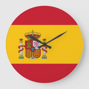 Grande Horloge Ronde Drapeau espagnol