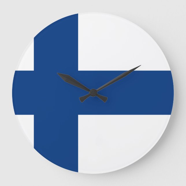 Grande Horloge Ronde Drapeau finlandais (Recto)