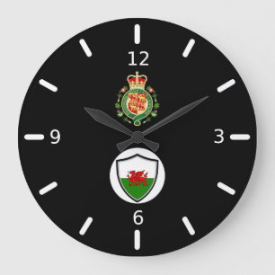 Grande Horloge Ronde Drapeau gallois
