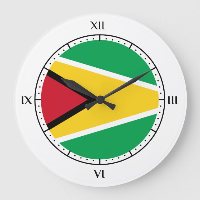 Grande Horloge Ronde Drapeau guyanais (Recto)