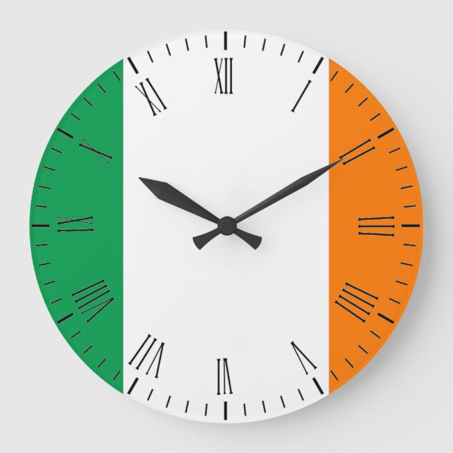 Grande Horloge Ronde Drapeau irlandais (Recto)