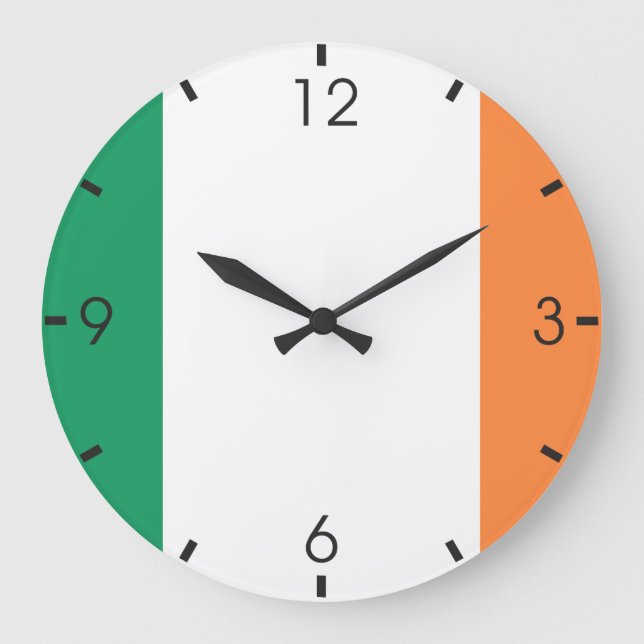Grande Horloge Ronde Drapeau irlandais (Recto)