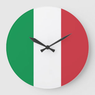Grande Horloge Ronde Drapeau italien