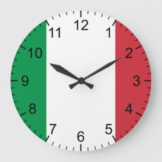 Grande Horloge Ronde Drapeau italien