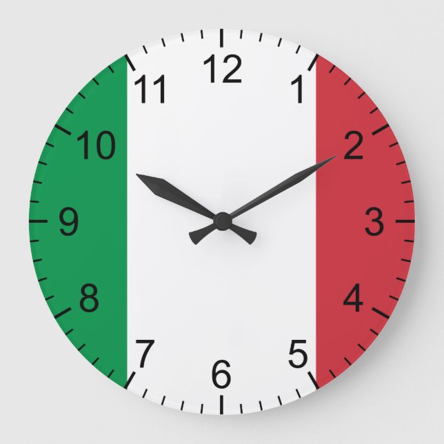 Grande Horloge Ronde Drapeau italien (Recto)