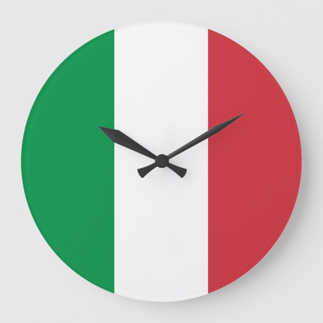 Grande Horloge Ronde Drapeau italien (Recto)
