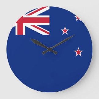 Grande Horloge Ronde Drapeau néo-zélandais