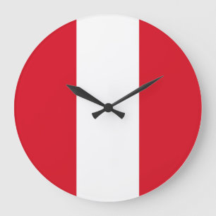 Grande Horloge Ronde Drapeau péruvien