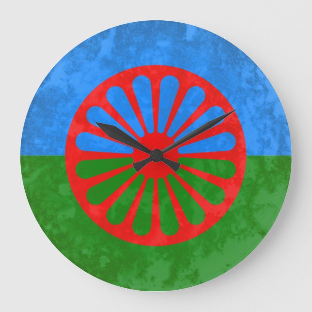 Grande Horloge Ronde Drapeau romani (Recto)
