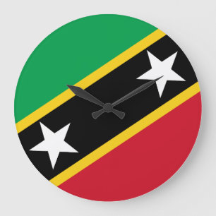 Grande Horloge Ronde Drapeau Saint-Kitts-et-Nevis