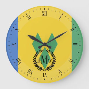 Grande Horloge Ronde Drapeau Saint-Vincent