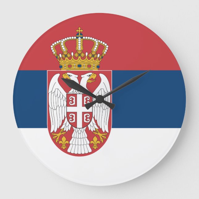 Grande Horloge Ronde Drapeau serbe (Recto)