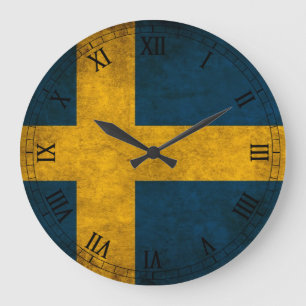 Grande Horloge Ronde drapeau suédois