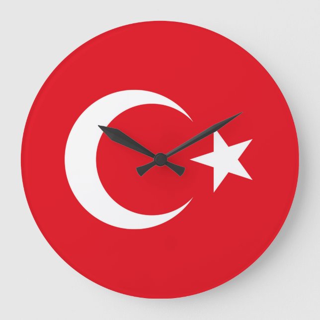 Grande Horloge Ronde Drapeau turc (Recto)
