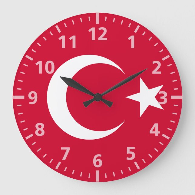 Grande Horloge Ronde Drapeau turc (Recto)