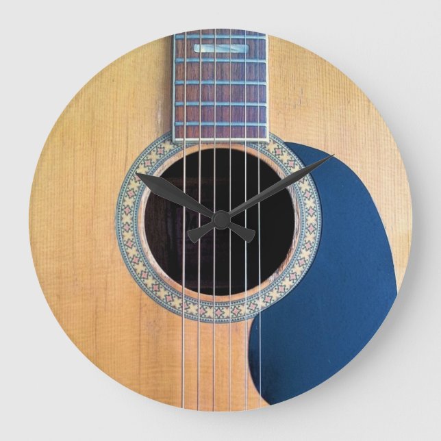 Grande Horloge Ronde Dreadnough Guitare acoustique (Recto)