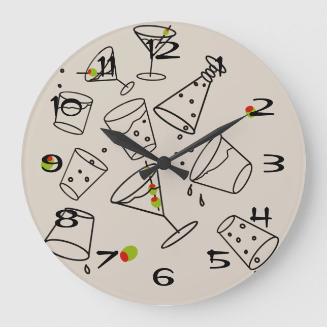 Grande Horloge Ronde Drinks Acrylic Clock (Recto)