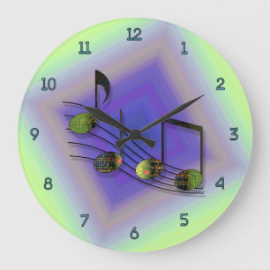 Grande Horloge Ronde Dubstep notes clock