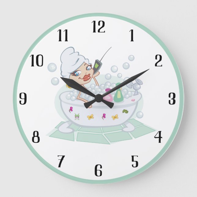 Grande Horloge Ronde Durée du bain (Recto)