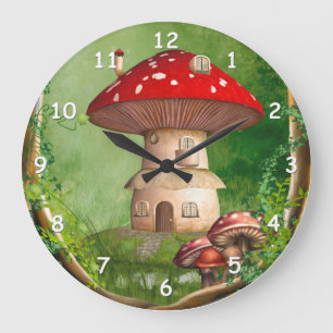 Grande Horloge Ronde Dwar Land Round Wall Clock