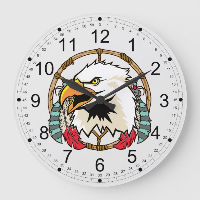 Grande Horloge Ronde Eagle Dreamcatcher (Recto)