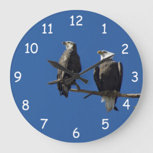 Grande Horloge Ronde Eagles chauve
