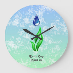 Grande Horloge Ronde Earth Day Large Clock