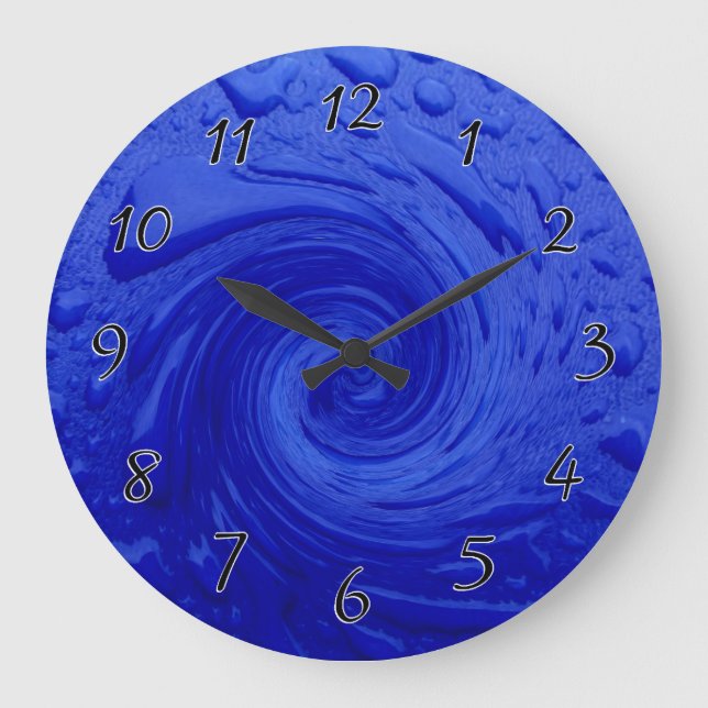 Grande Horloge Ronde Eau bleue au vent (Recto)