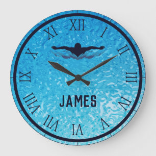 Grande Horloge Ronde Eau De La Piscine