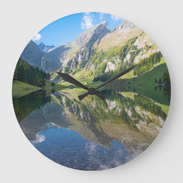 Grande Horloge Ronde Eau | Seealpsee Lac Alpes suisses Suisse (Recto)