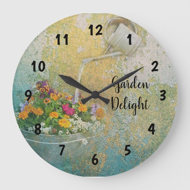Grande Horloge Ronde Eau ton jardin (Recto)