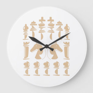 Grande Horloge Ronde Échecs : Lover   Échecs du chevalier