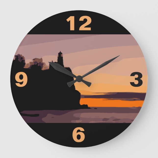 GRANDE HORLOGE RONDE ÉCLAIRAGE DE ROCHES SPLIT (Recto)