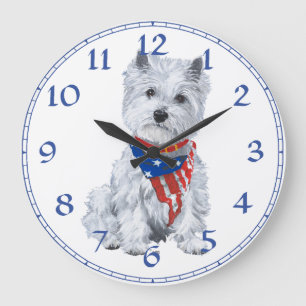 Grande Horloge Ronde Écluse de l'ouest de la Highland White Terrier