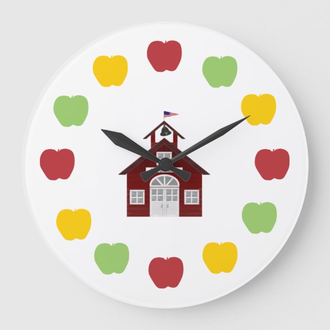 Grande Horloge Ronde École et Pommes (Recto)