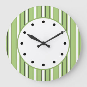 Grande Horloge Ronde Écrans muraux à rayures modernes