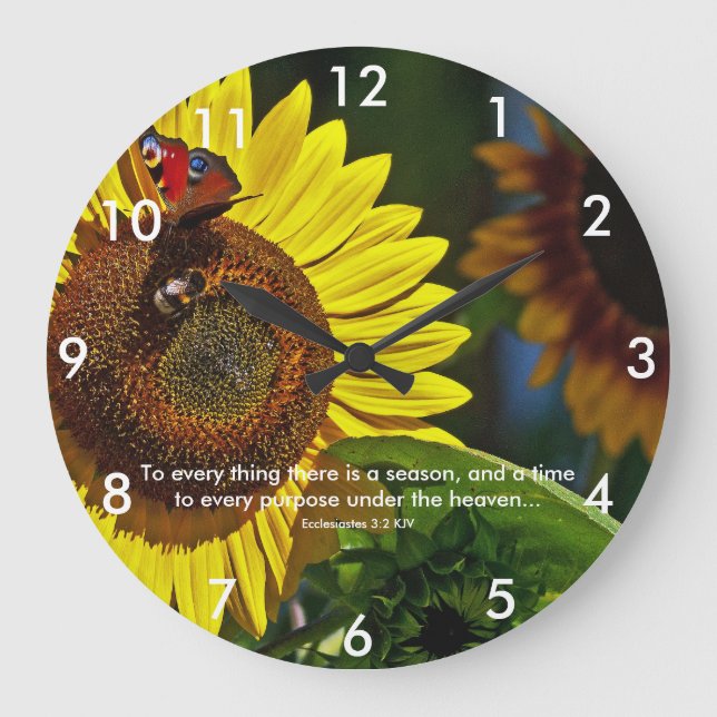 Grande Horloge Ronde Écriture tournesol (Recto)