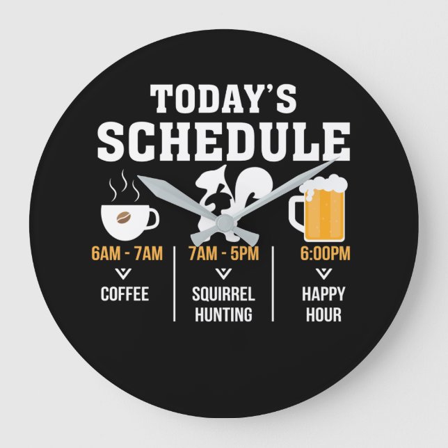 Grande Horloge Ronde Écureuil d'aujourd'hui de café de programme (Recto)