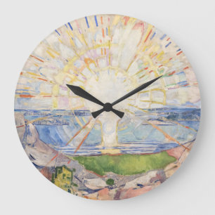 Grande Horloge Ronde Edvard Munch Lever de soleil Art nouveau Expressio