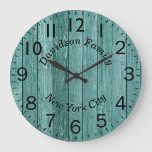 Grande Horloge Ronde Effet bois rond